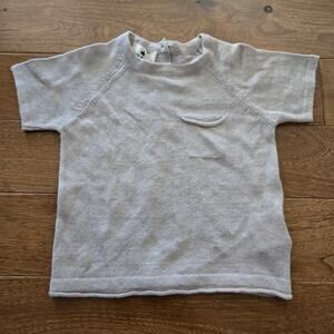 Il Piccolo Lucignolo Knit Linen Coton Beige T-Shirt Neutral 3 Month Italy Luxury